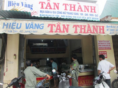 Tiệm vàng Tân Thành bị trộm 