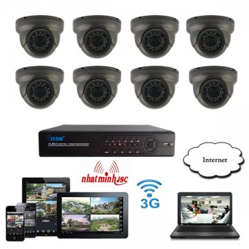 Bộ 8 camera quan sát văn phòng công ty - HD198DI