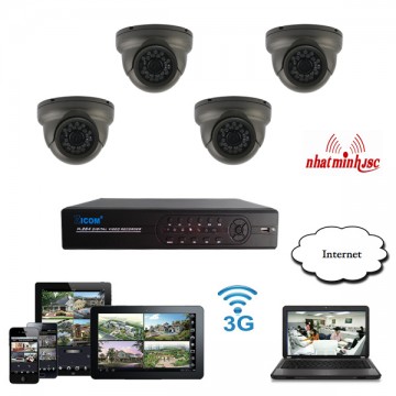 Bộ 4 camera quan sát văn phòng làm việc - HD-198DI